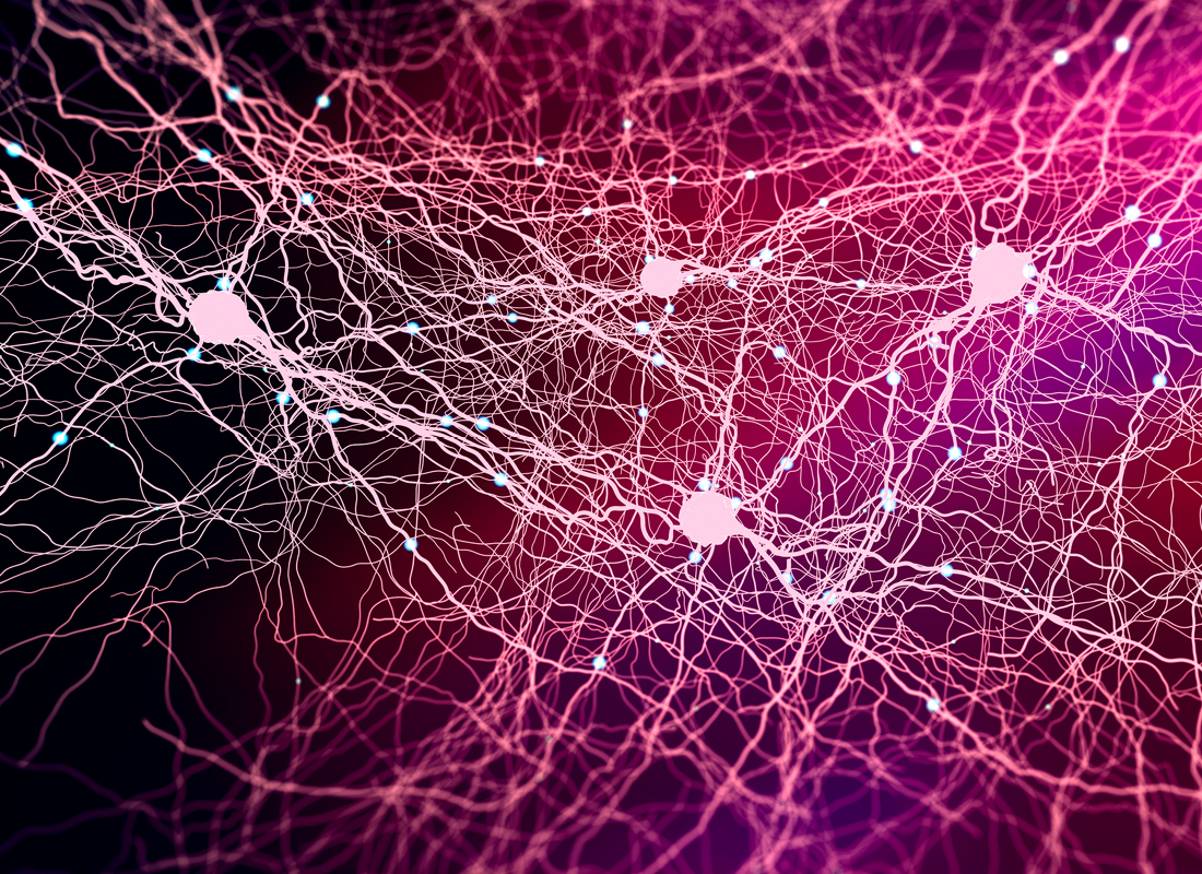 neuron 3D illustration, illustrating convolutional neural networks concept.